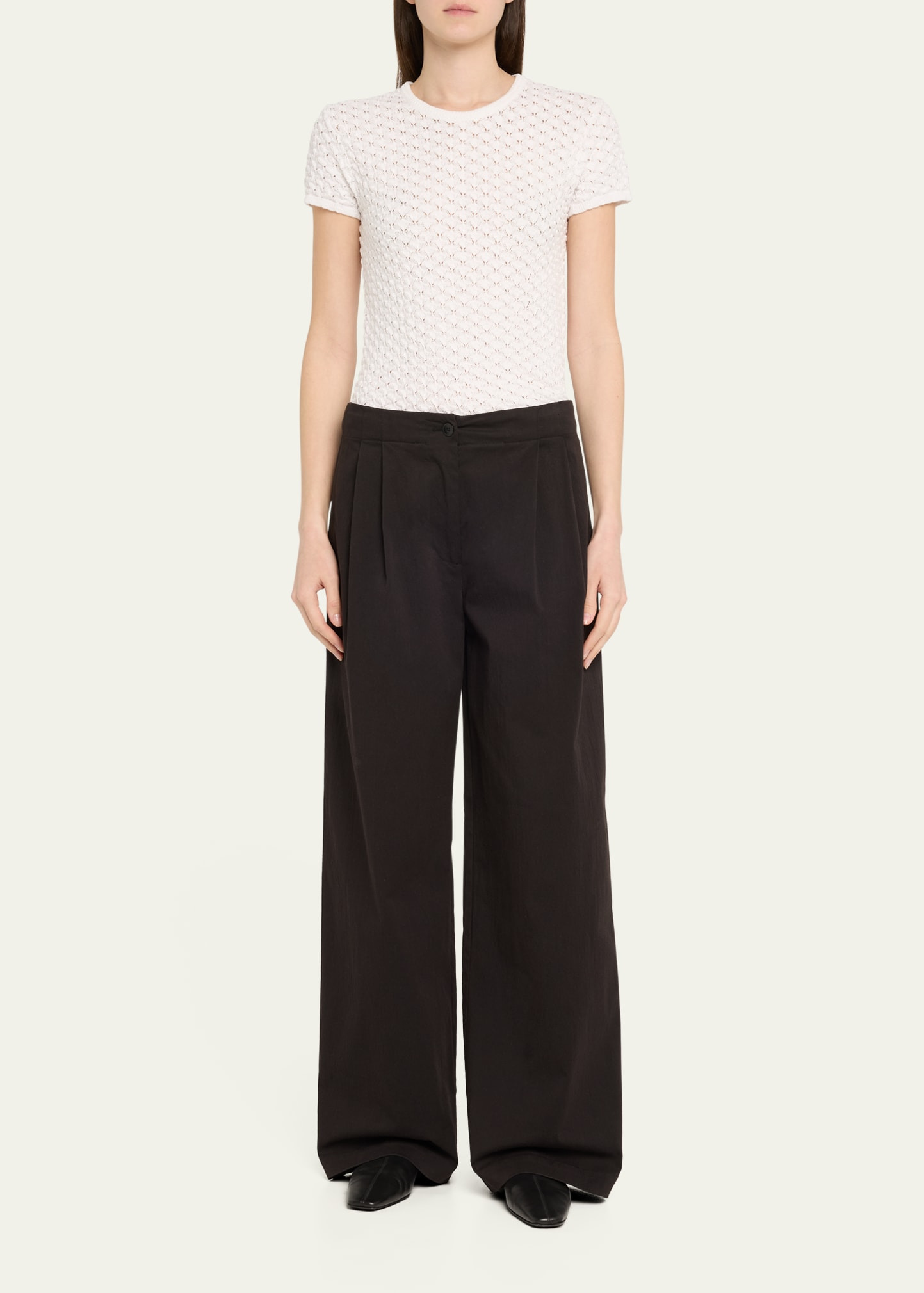 Quincy Short-Sleeve Crochet Top - 2