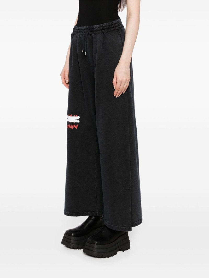 logo-print flared track pants 3