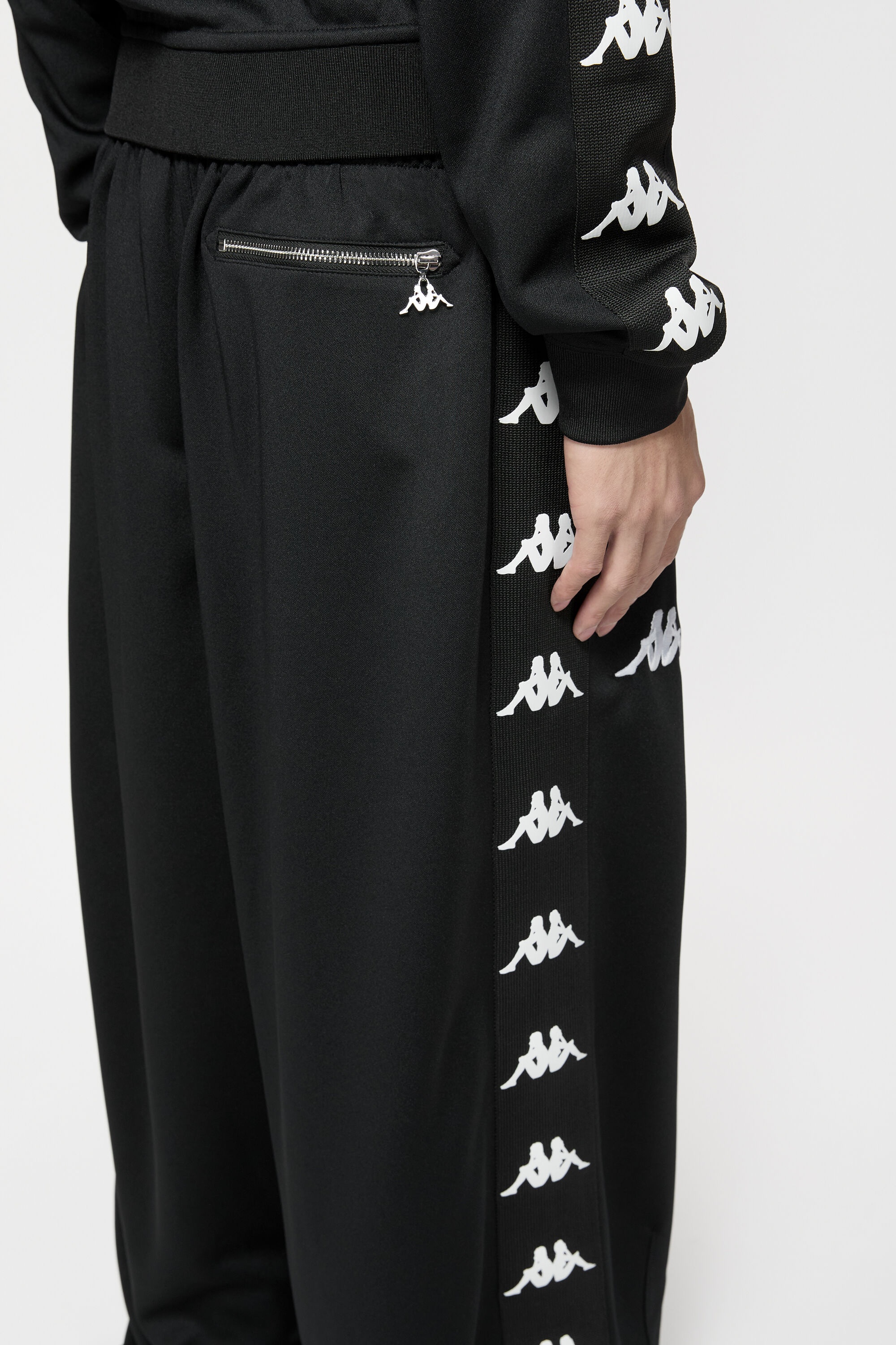 Relaxed fit trousers - Acne Studios x Kappa - Black - 5