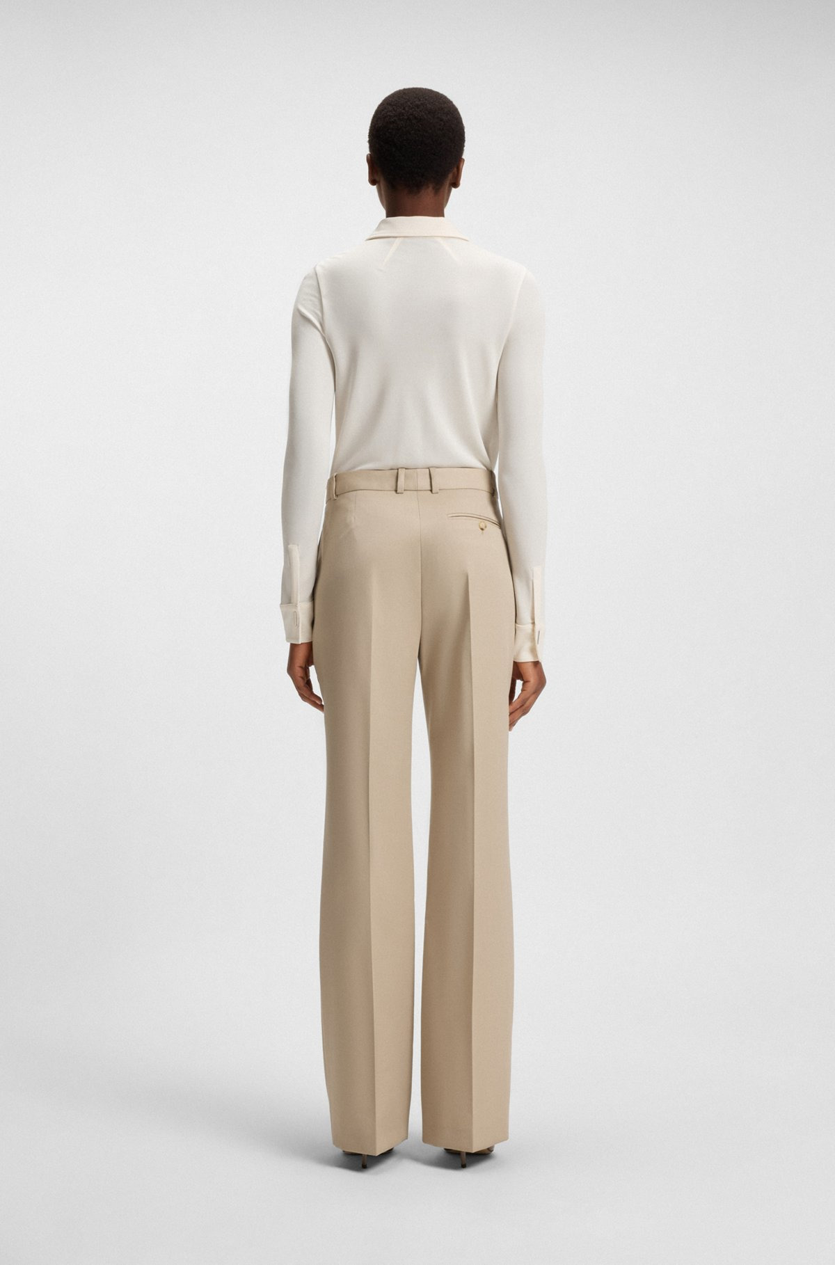 SLIM-FIT BLOUSE IN MATTE JERSEY - 4