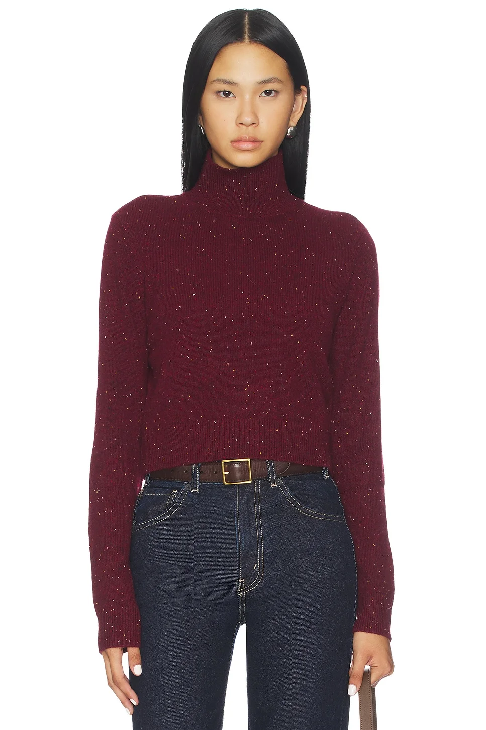 Cashmere Fleck Turtleneck - 1