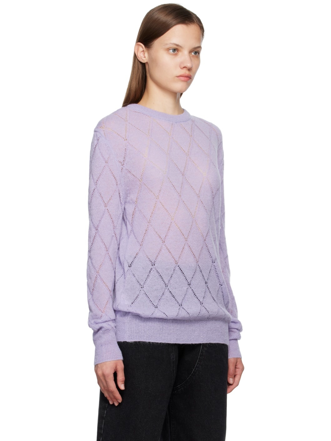 Purple Laddered Sweater - 2