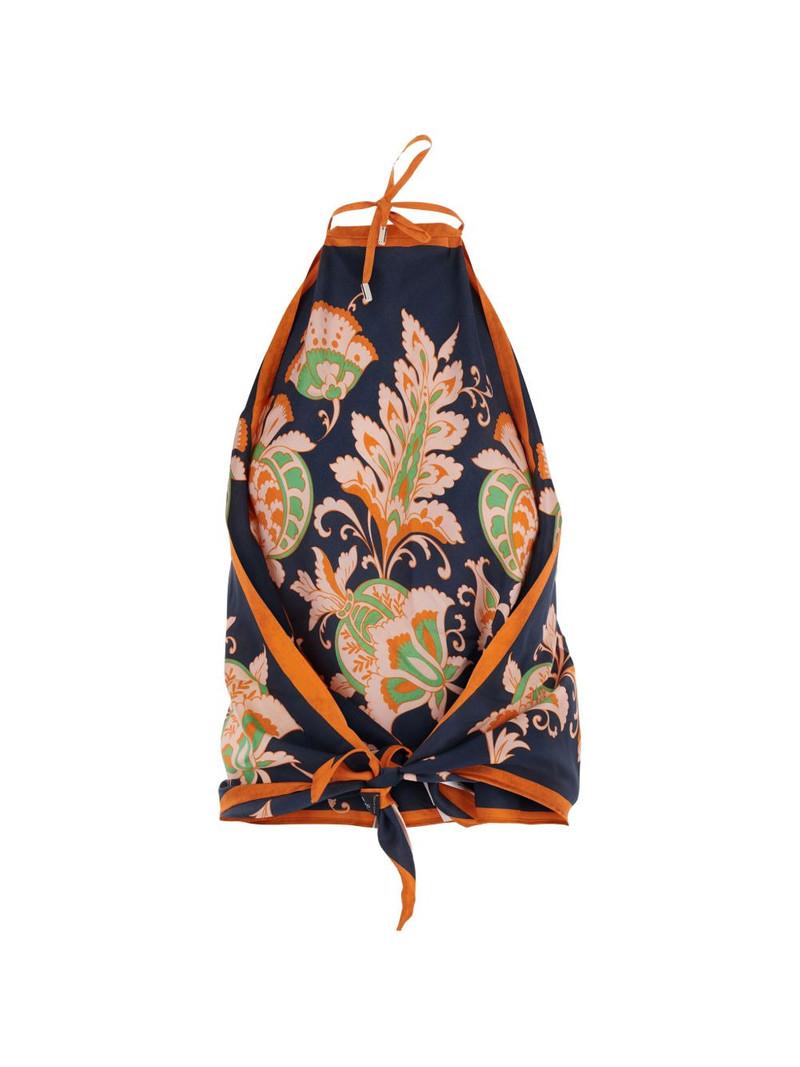 Etro floral halterneck top outlook