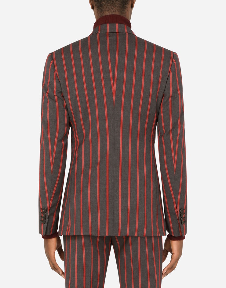 Double-breasted pinstripe wool Sicilia-fit suit - 5