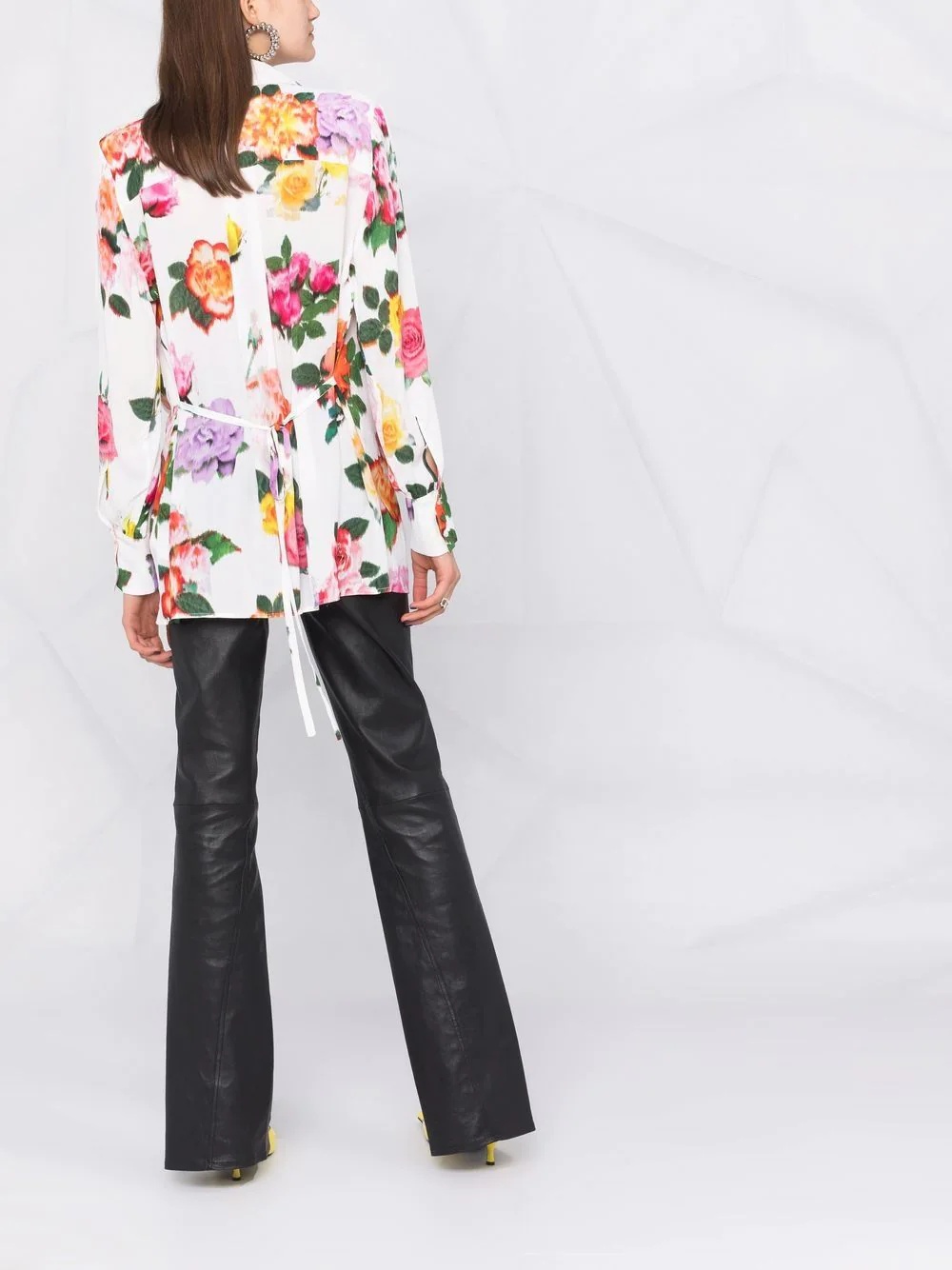 floral-print long-sleeved shirt - 4