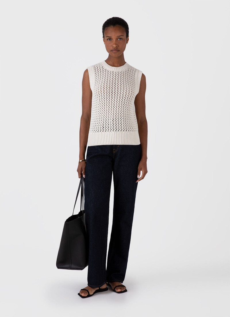 Sunspel Chunky Cotton Stitch Vest outlook