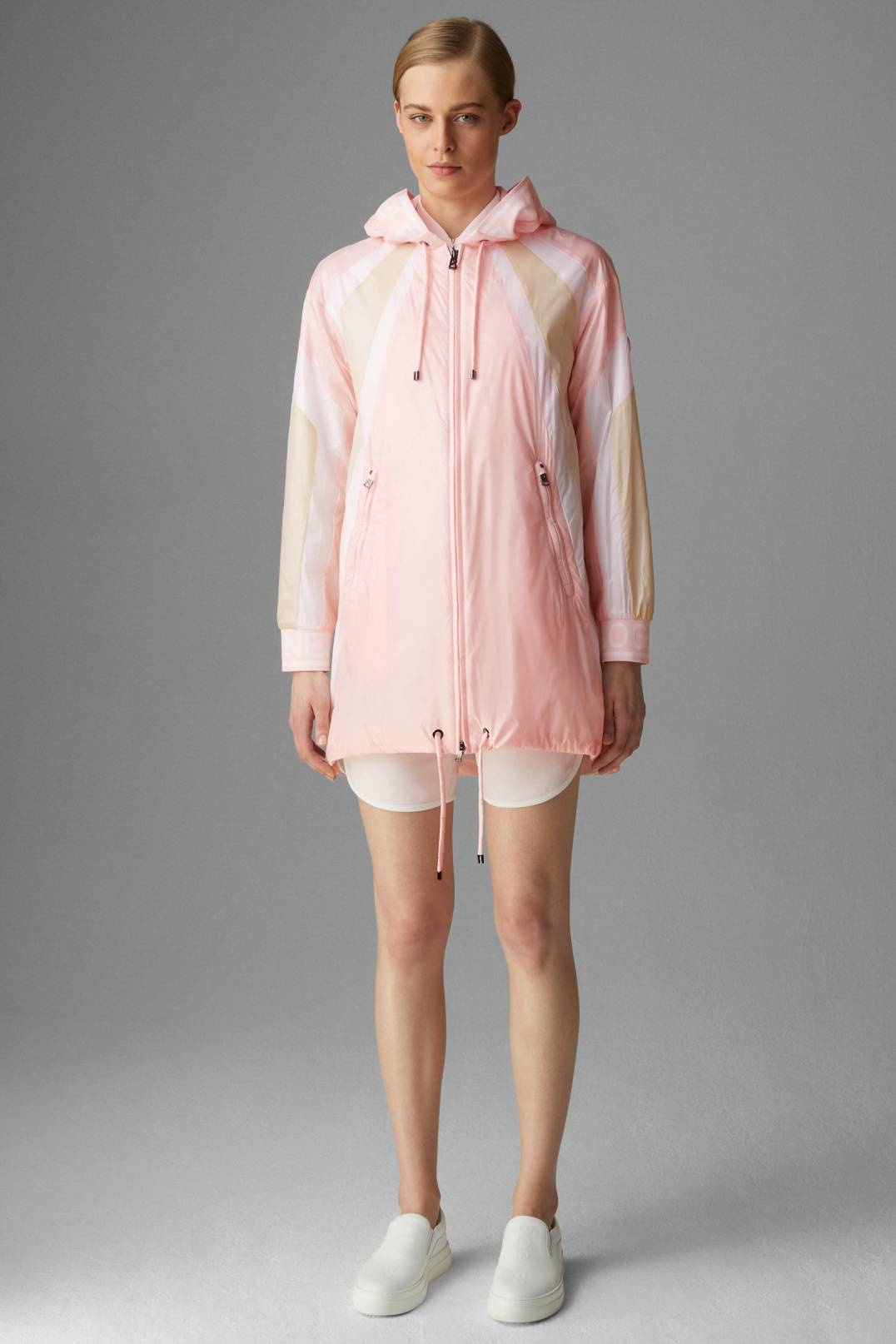 CAREN FUNCTIONAL PARKA IN PINK/WHITE - 4