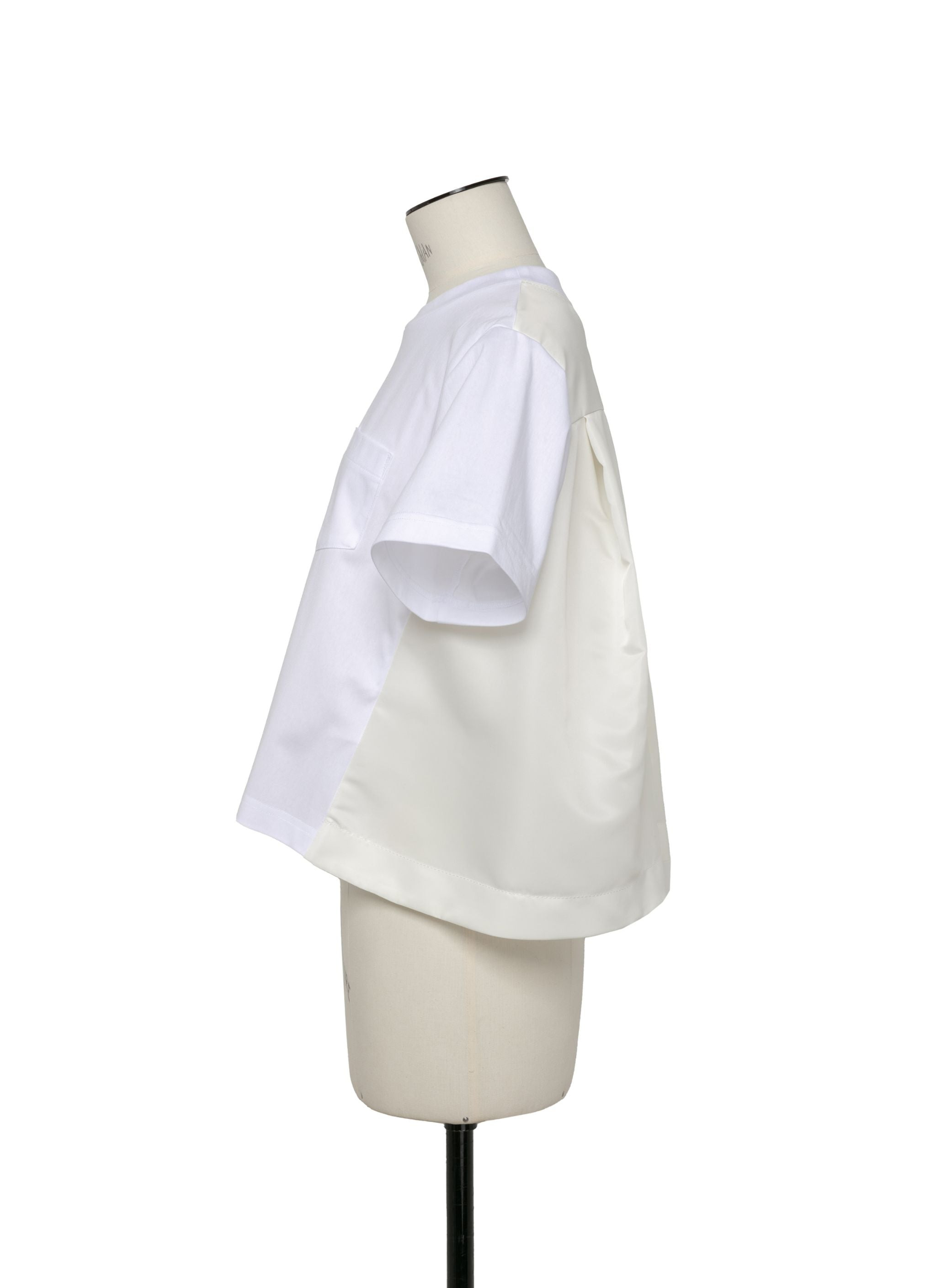 Nylon Twill Mix Cotton Jersey T-Shirt - 3