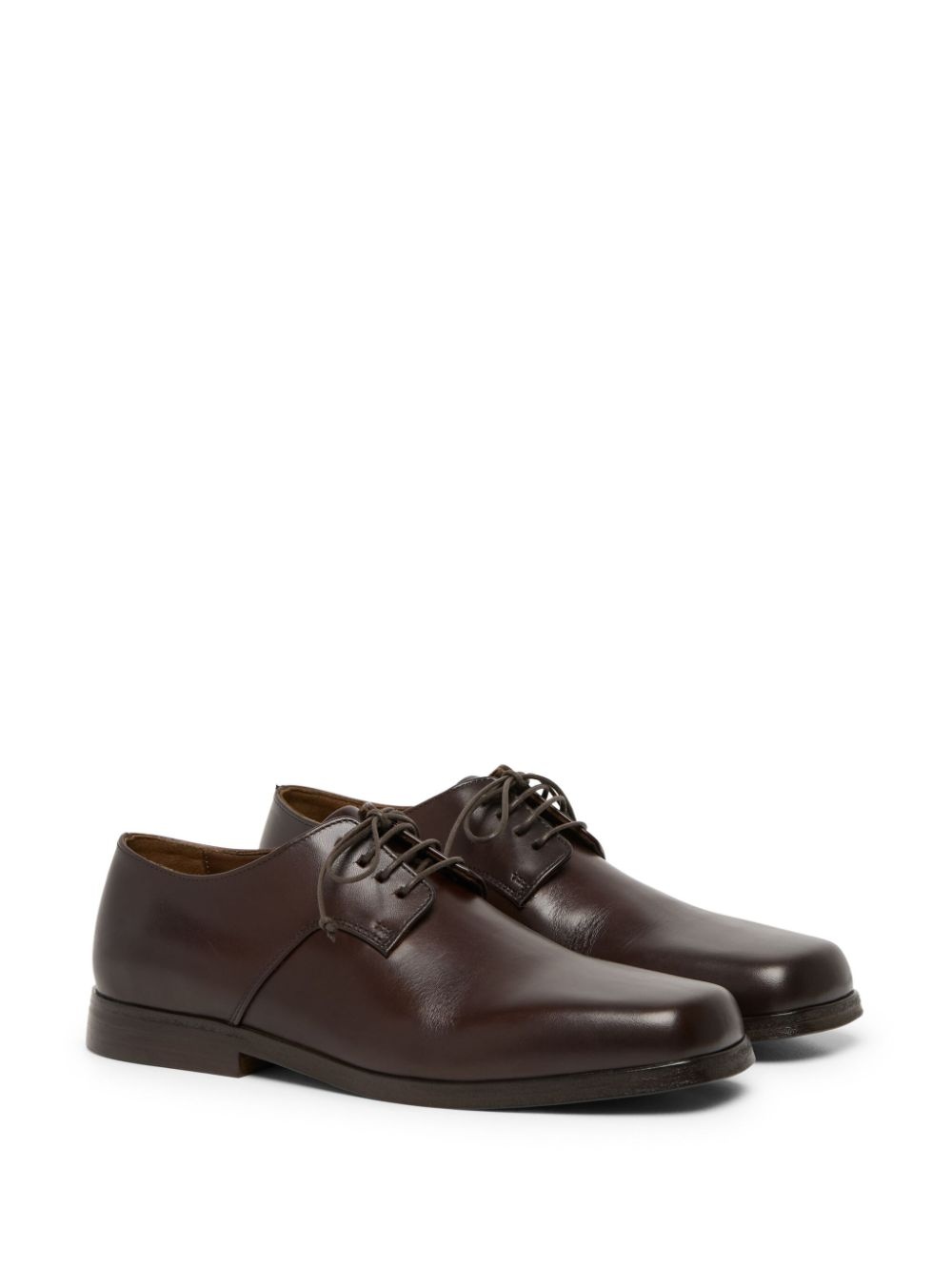 square-toe leather oxford shoes - 2