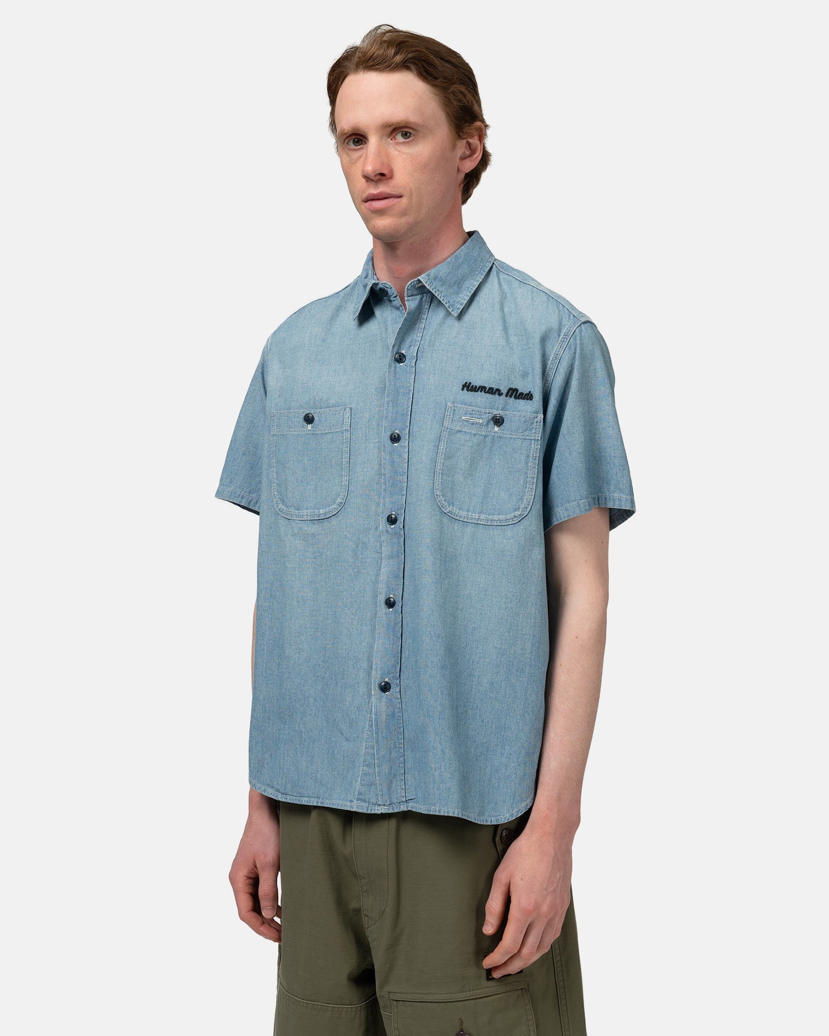 Chambray S/S Shirt Indigo - 4
