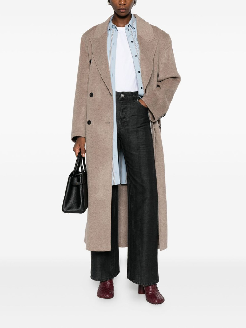 The Frankie Shop wool blend double-breasted coat outlook