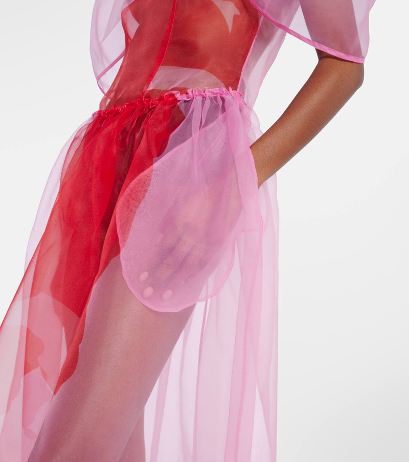 Printed organza midi dress 5