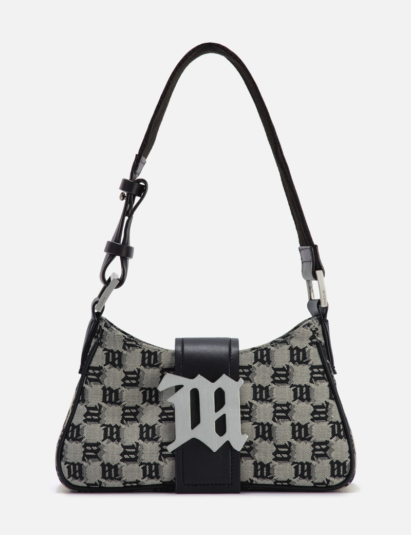 JACQUARD MONOGRAM SHOULDER BAG SMALL - 1