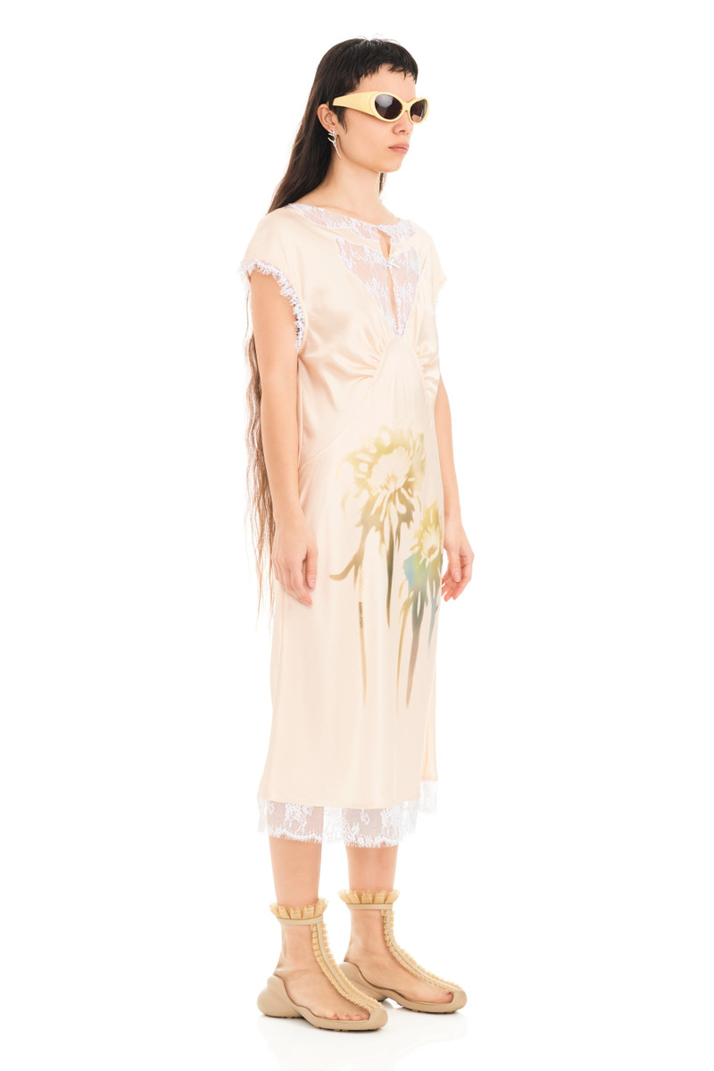 BUTTER FADED FLOWER WATERLILY MIDI DRESS 4