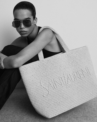 SAINT LAURENT SAINT LAURENT TOTE IN RAFFIA outlook