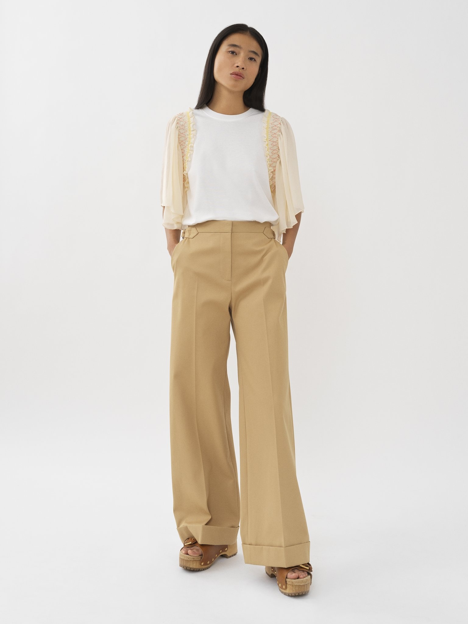 WIDE CUFFED PANTS - 2