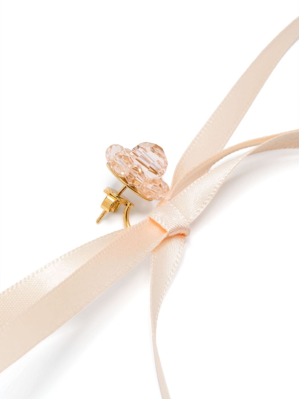 Bow Ribbon beaded stud earrings - 3