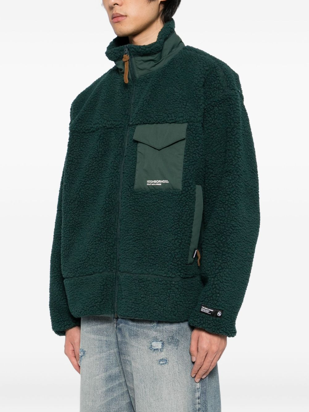 logo-embroidered jacket - 3