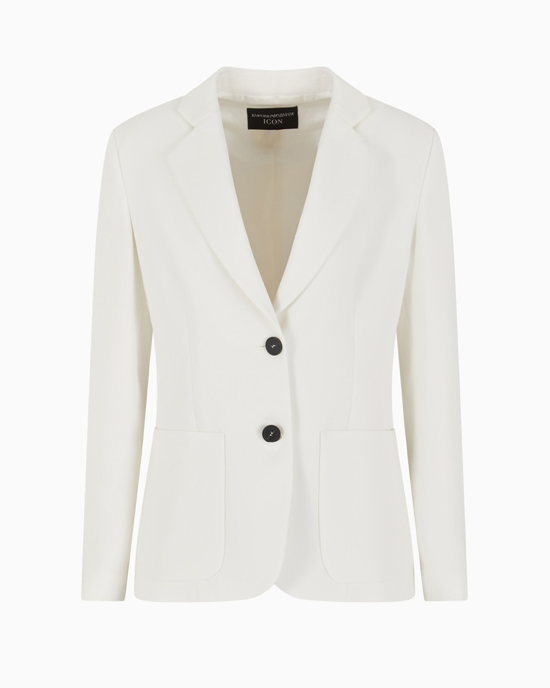 ICON SINGLE-BREASTED BLAZER IN TRIACETATE FABRIC 1