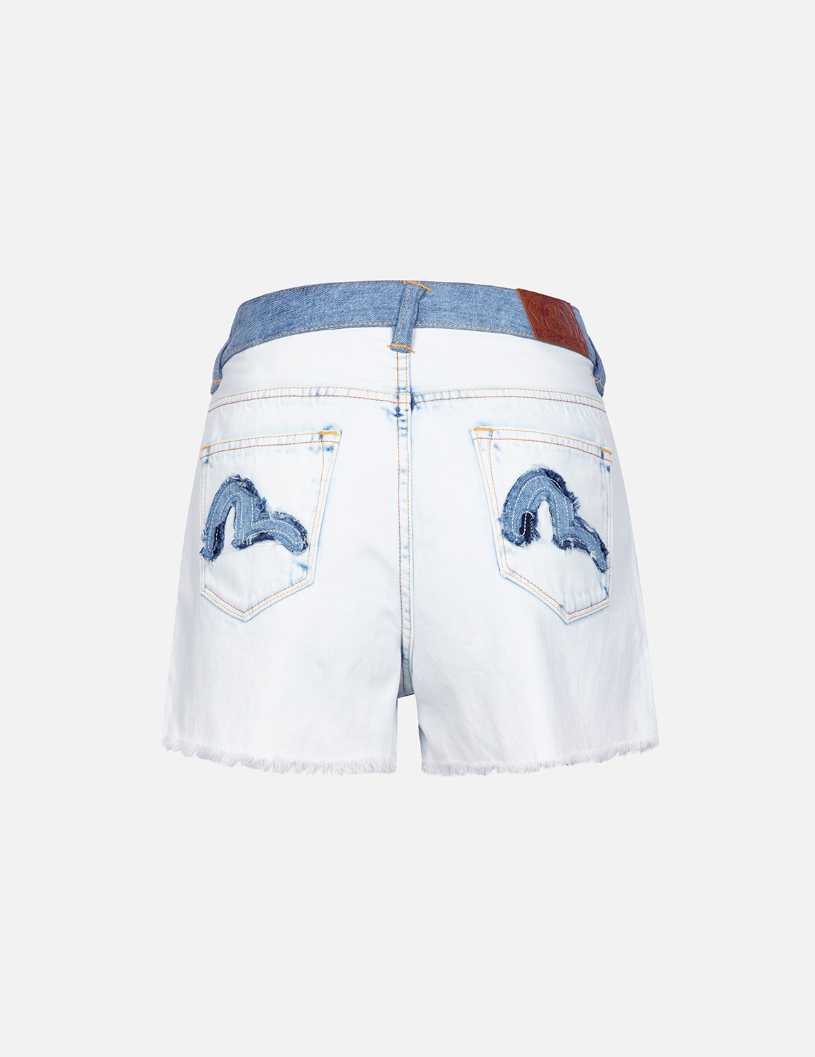 SEAGULL APPLIQUÉ POCKET FASHION FIT DENIM SHORTS - 1