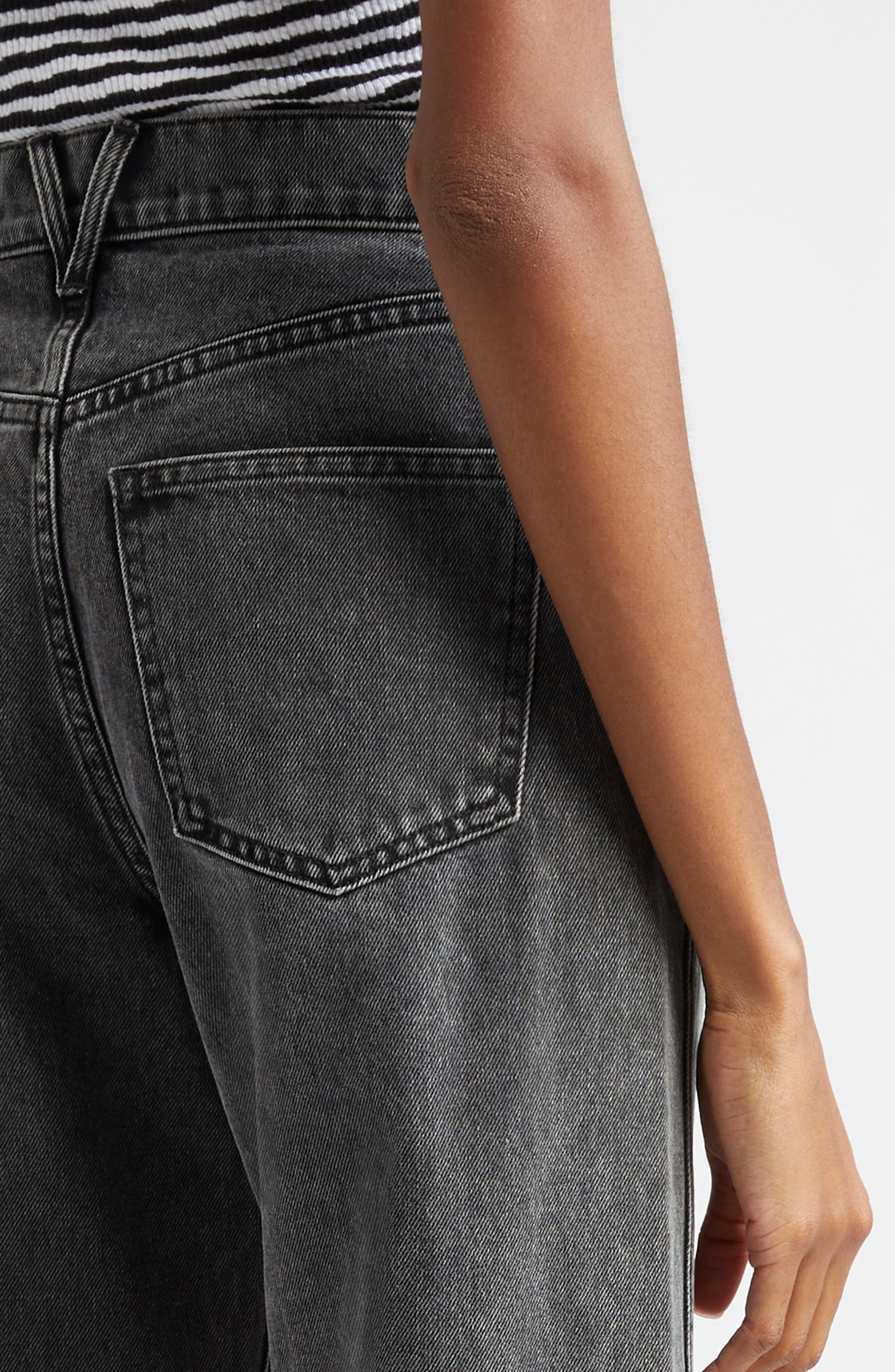 Veronica Beard Taylor High Waist Wide Leg Jeans in Stoned Washed Onyx at Nordstrom - 5