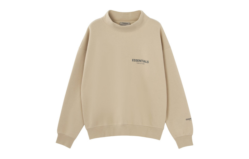 ESSENTIALS Fear of God Essentials FW21 Mock Neck Sweatshirt Beige FOG-FW21-111 outlook