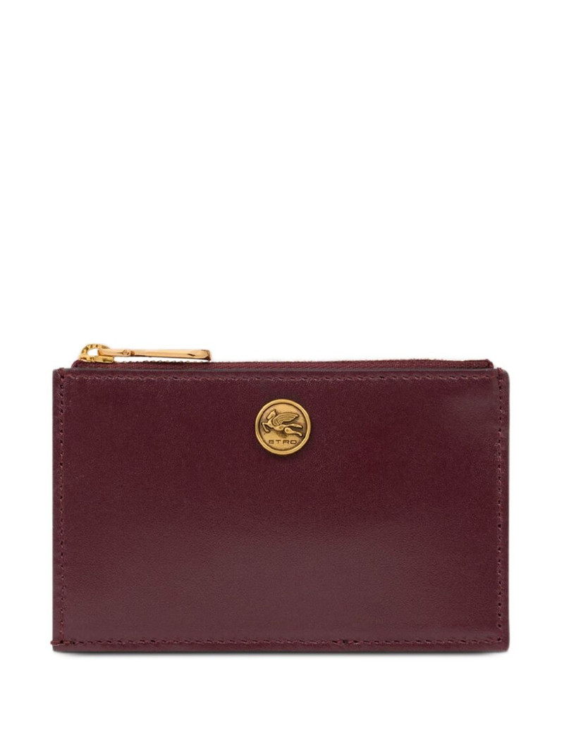Pegaso-plaque leather card holder 1