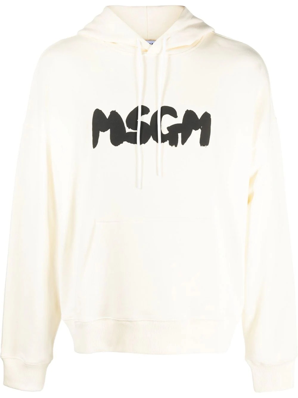 logo-print detail hoodie - 1