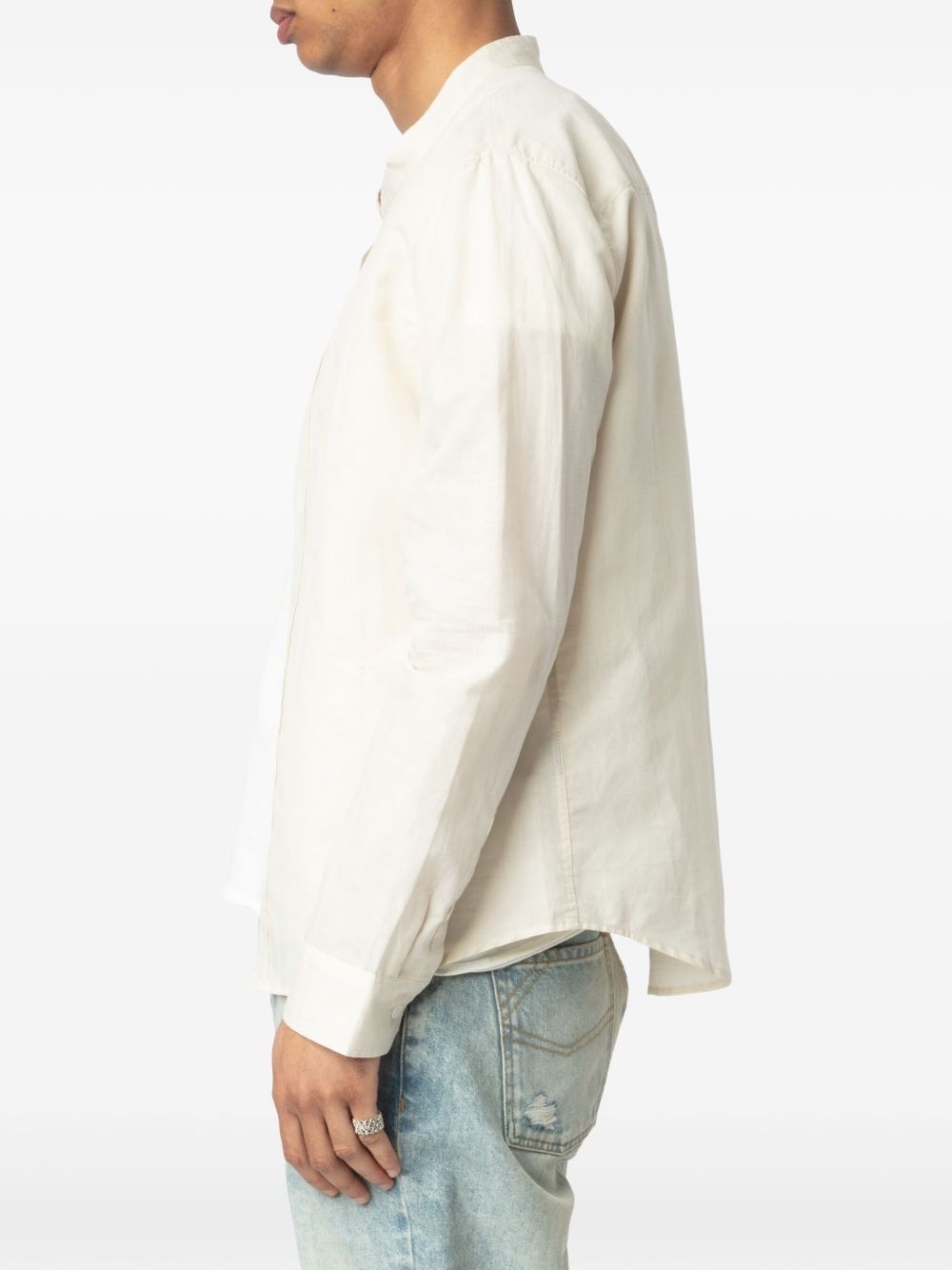 linen-organic cotton shirt - 4
