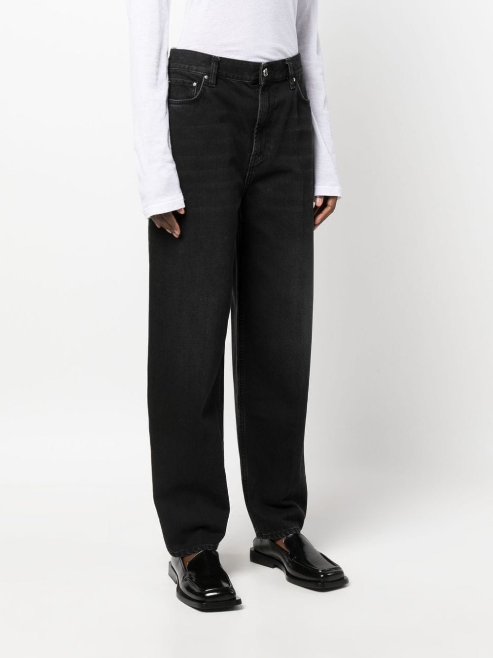 faded-effect tapered-leg jeans - 3