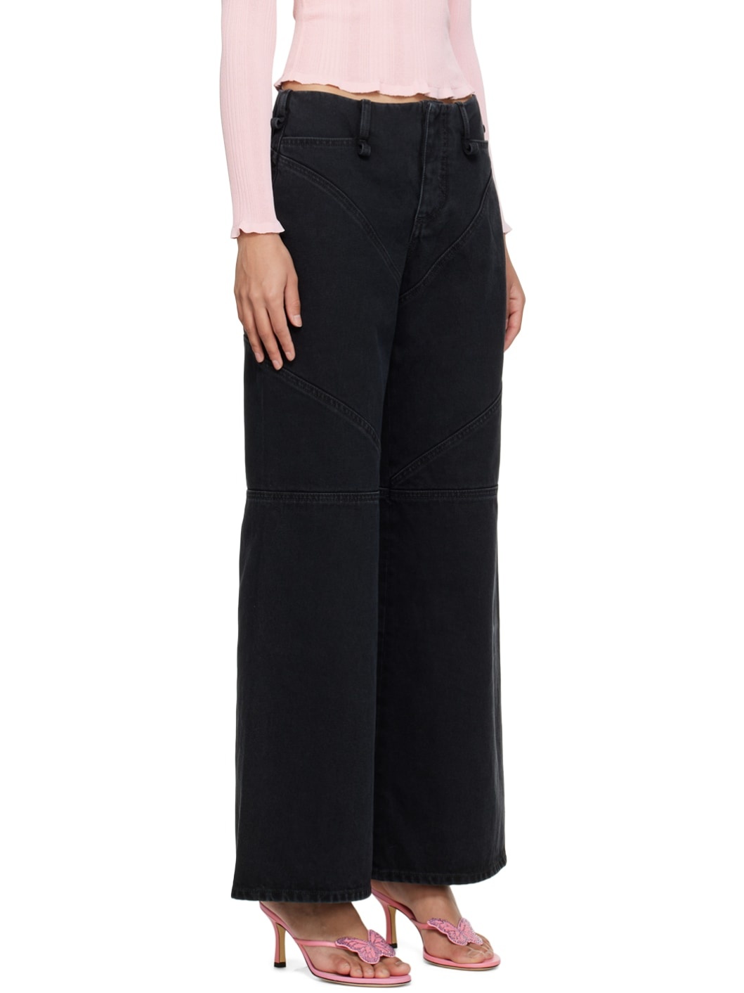 Black Combat Jeans - 4