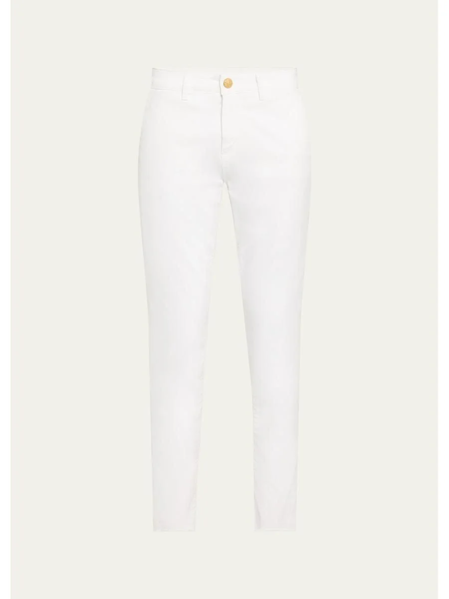 Cathy Cropped Slim Stretch Cotton Pants - 1