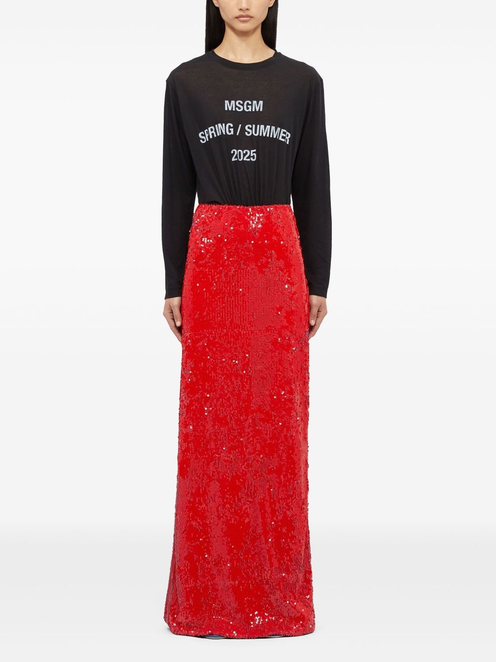sequin straight skirt - 2