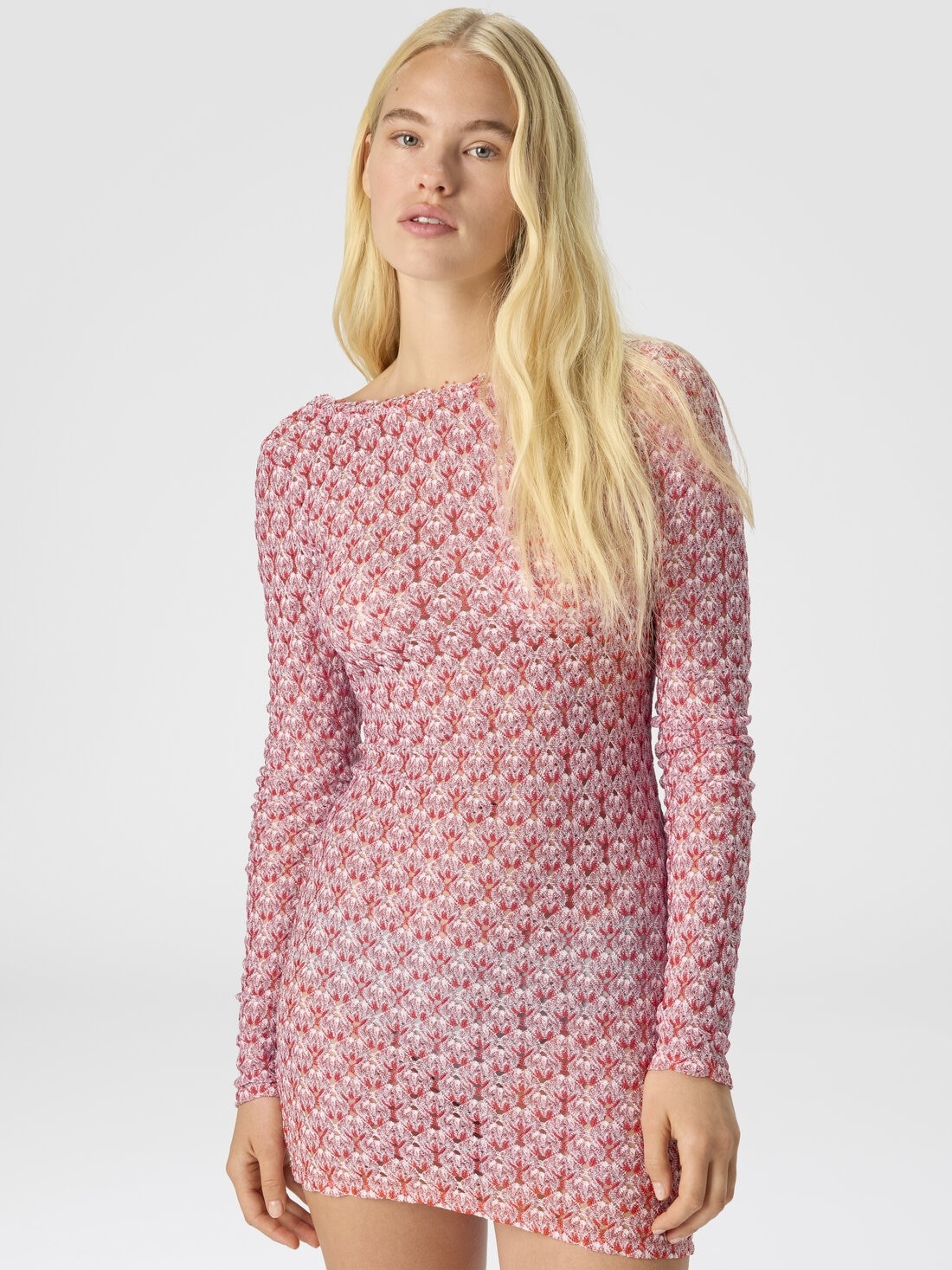 Short lace long sleeve cover-up - 4