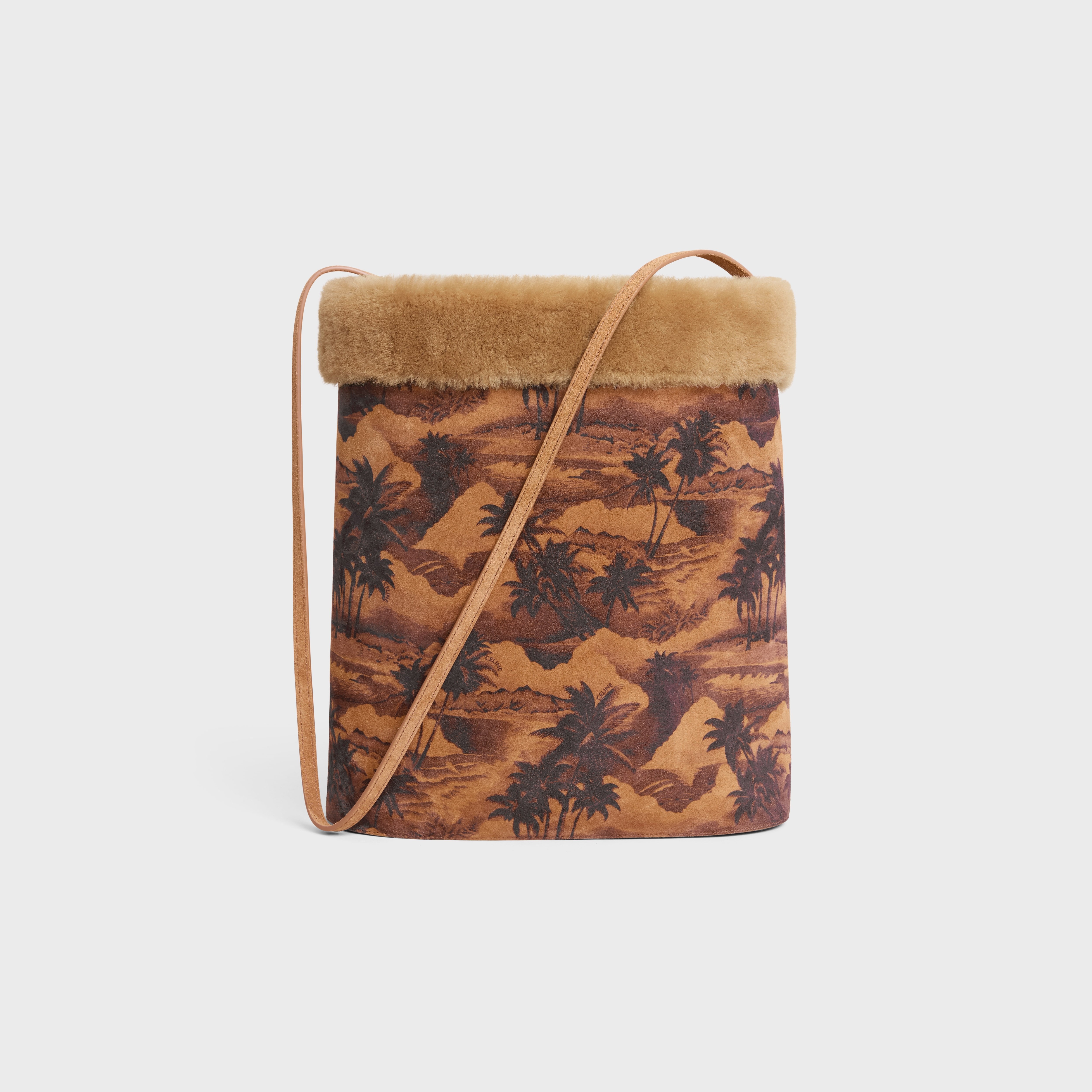BUCKET IN SHEARLING PALM TREES PRINT - 1