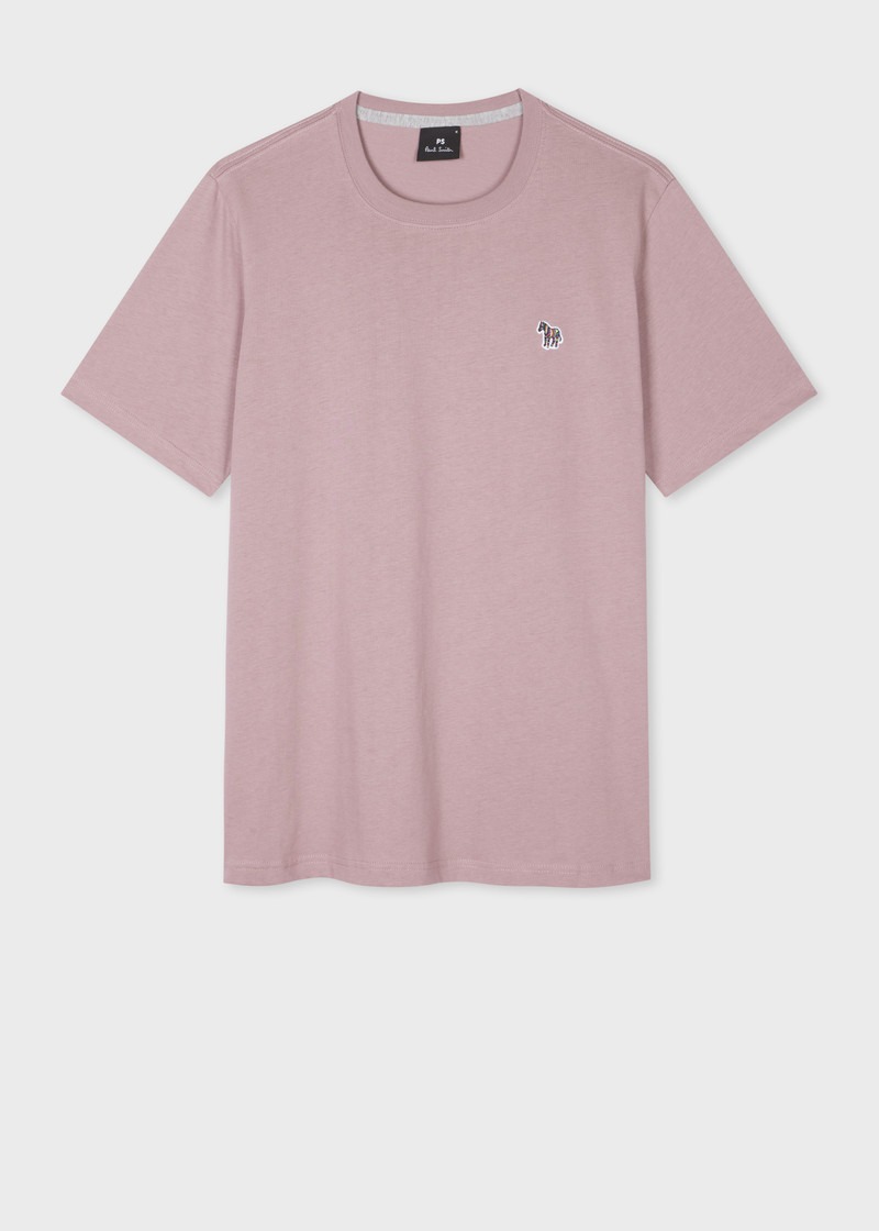 Powder Pink Organic Cotton Zebra Logo T-Shirt 1