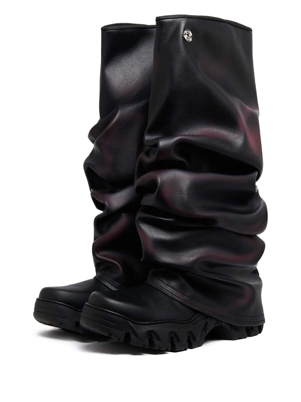 ruched knee-high boots - 2