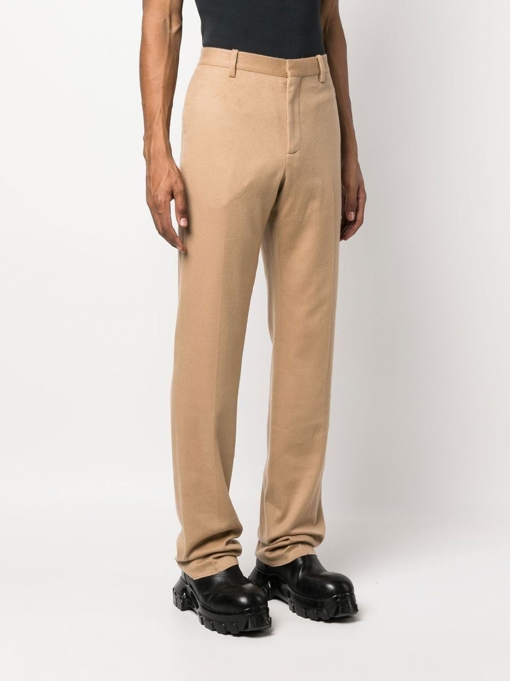 slim-cut tailored cashmere trousers - 3