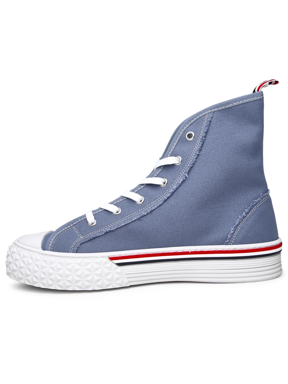 Thom Browne Sneakers In Light Blue Canvas Man - 3