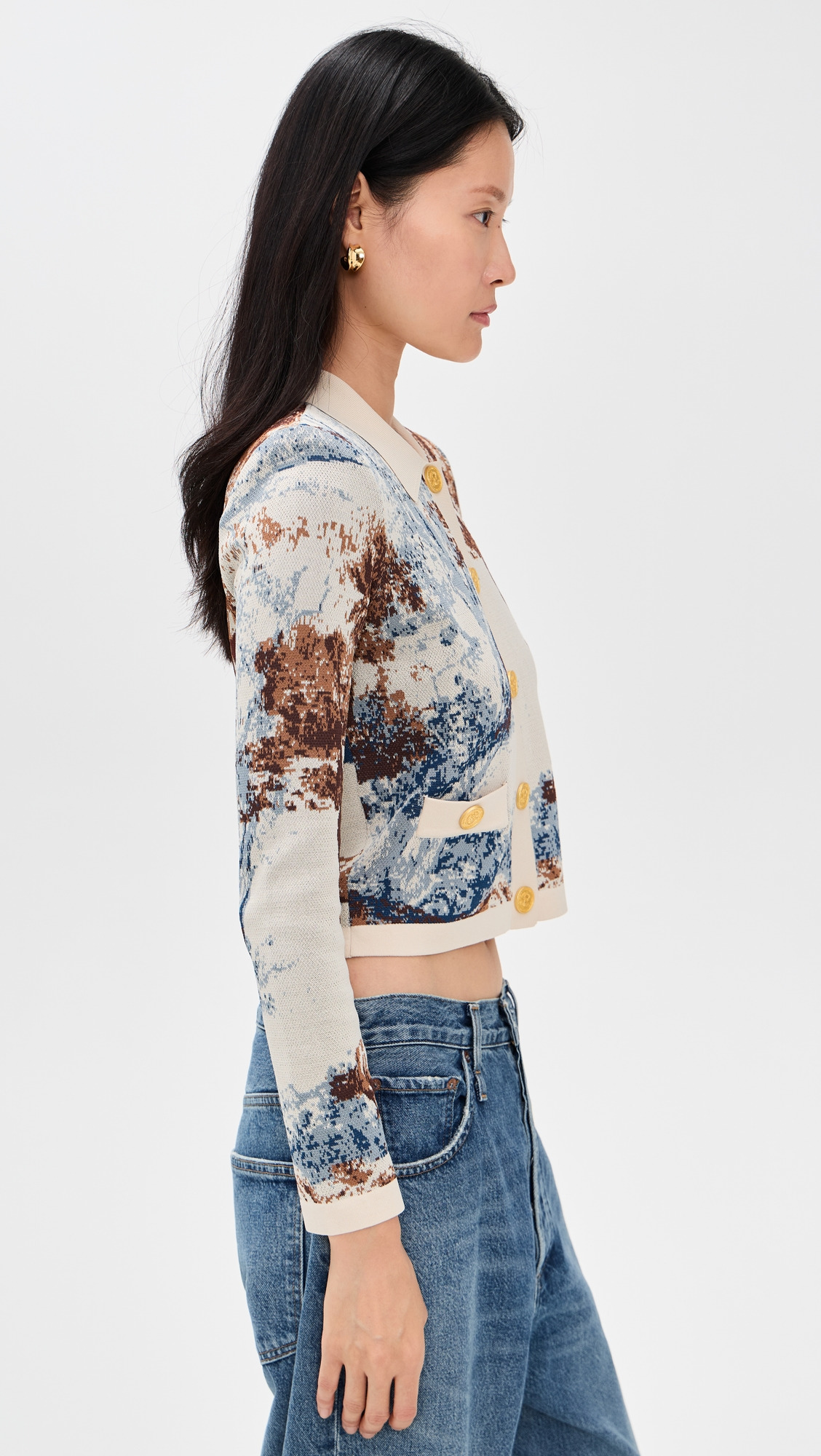 Osiris Jacquard Collared Cardigan - 3