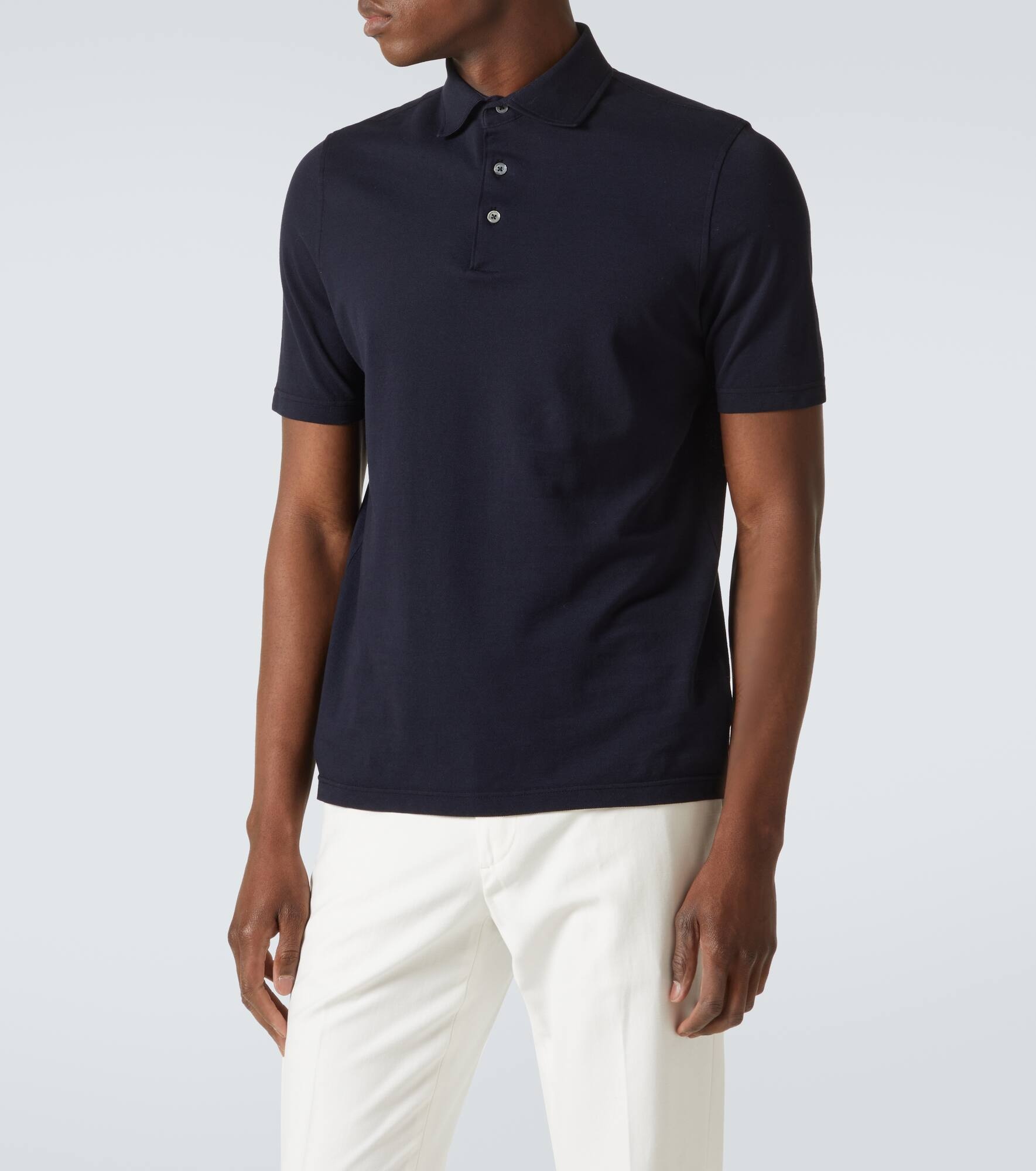 Cotton piqué polo shirt - 3
