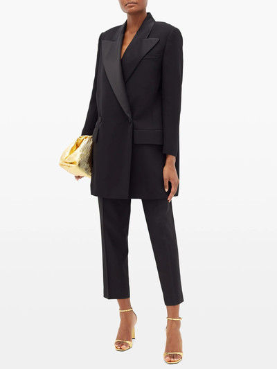 FENDI Satin-lapel double-breasted cady jacket outlook