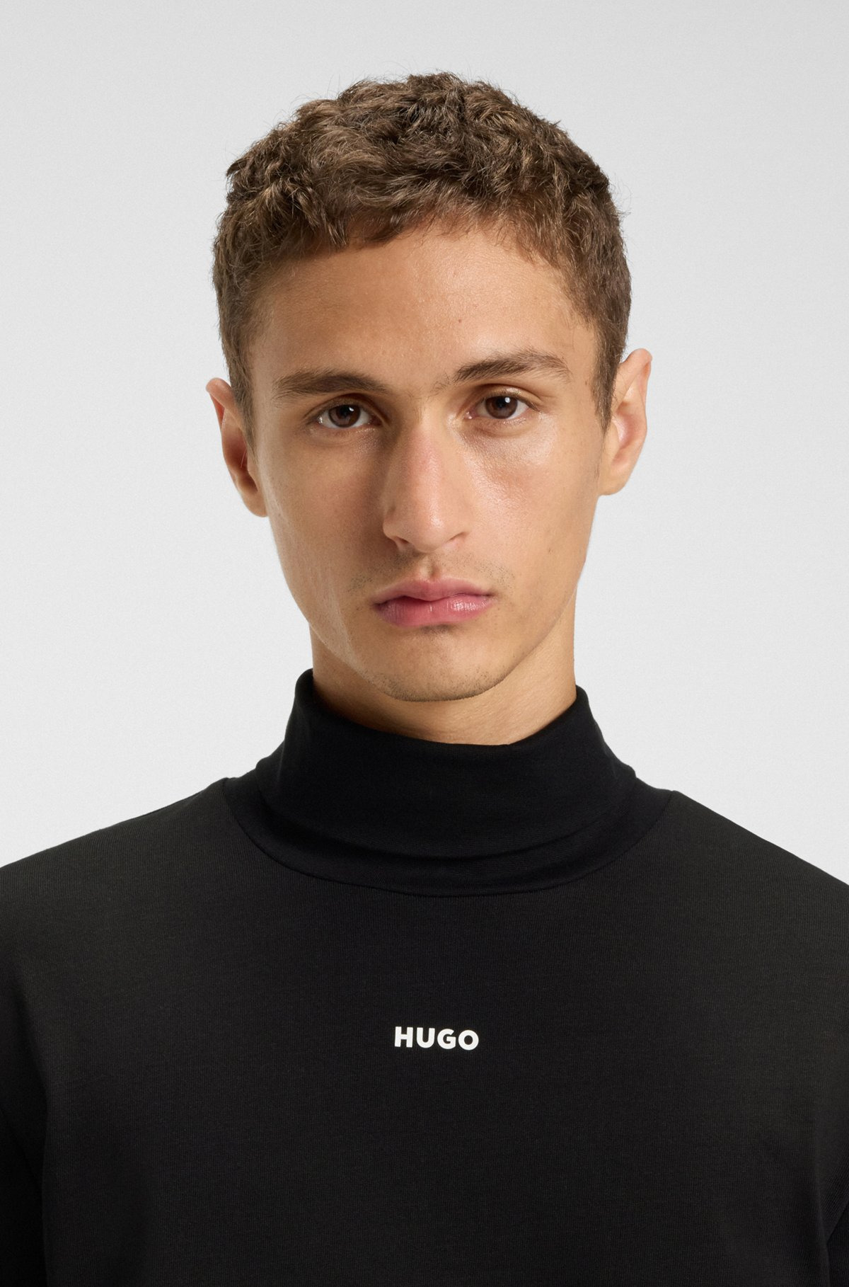 ROLLNECK LOGO T-SHIRT IN COTTON - 3