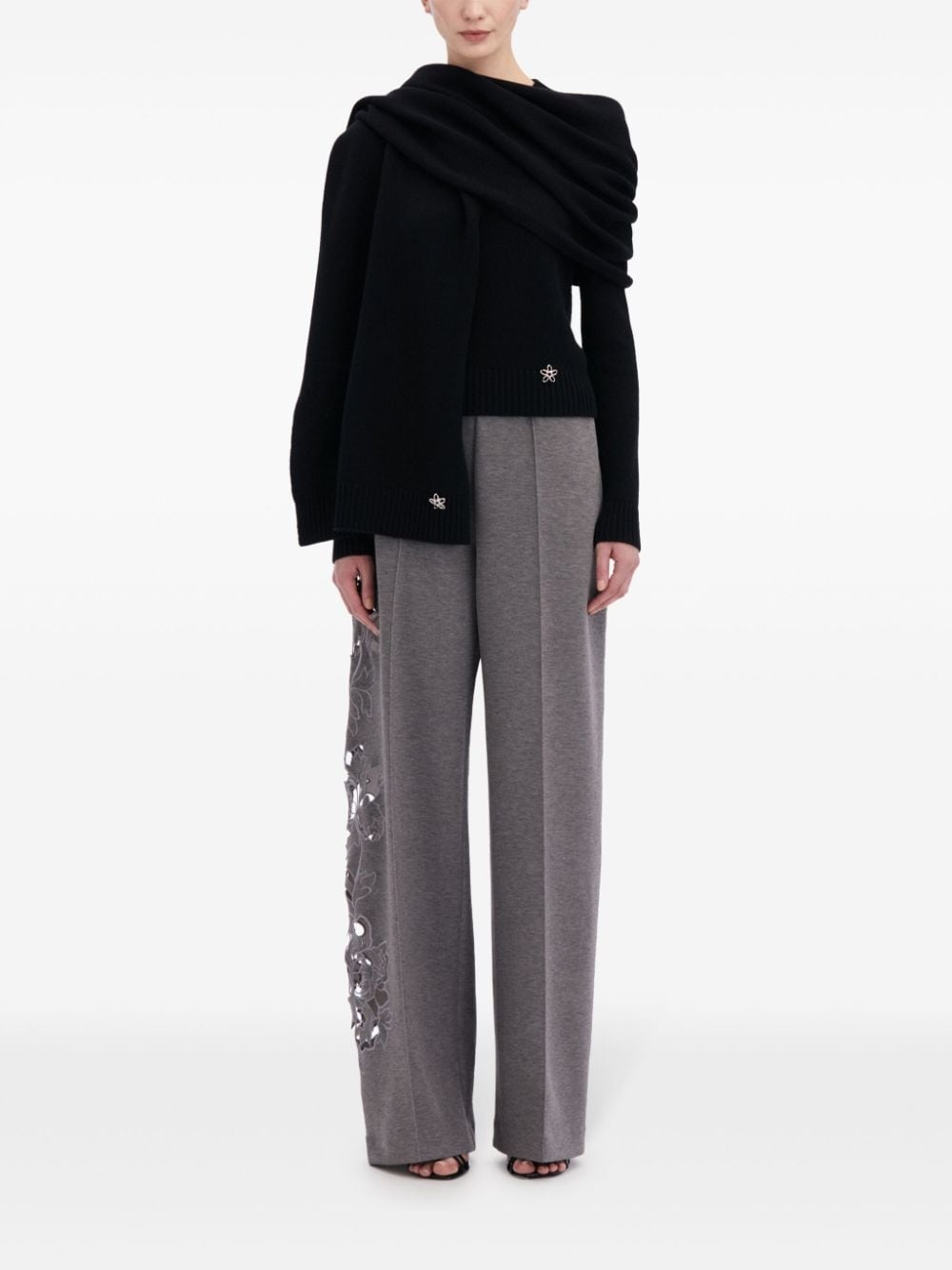 Flower cashmere scarf - 3