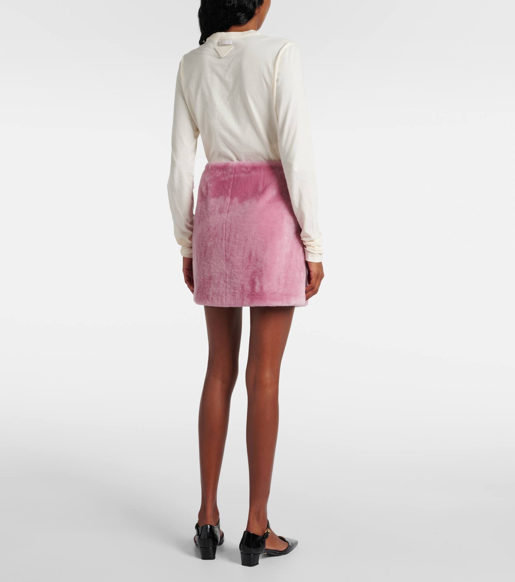 Shearling miniskirt - 3