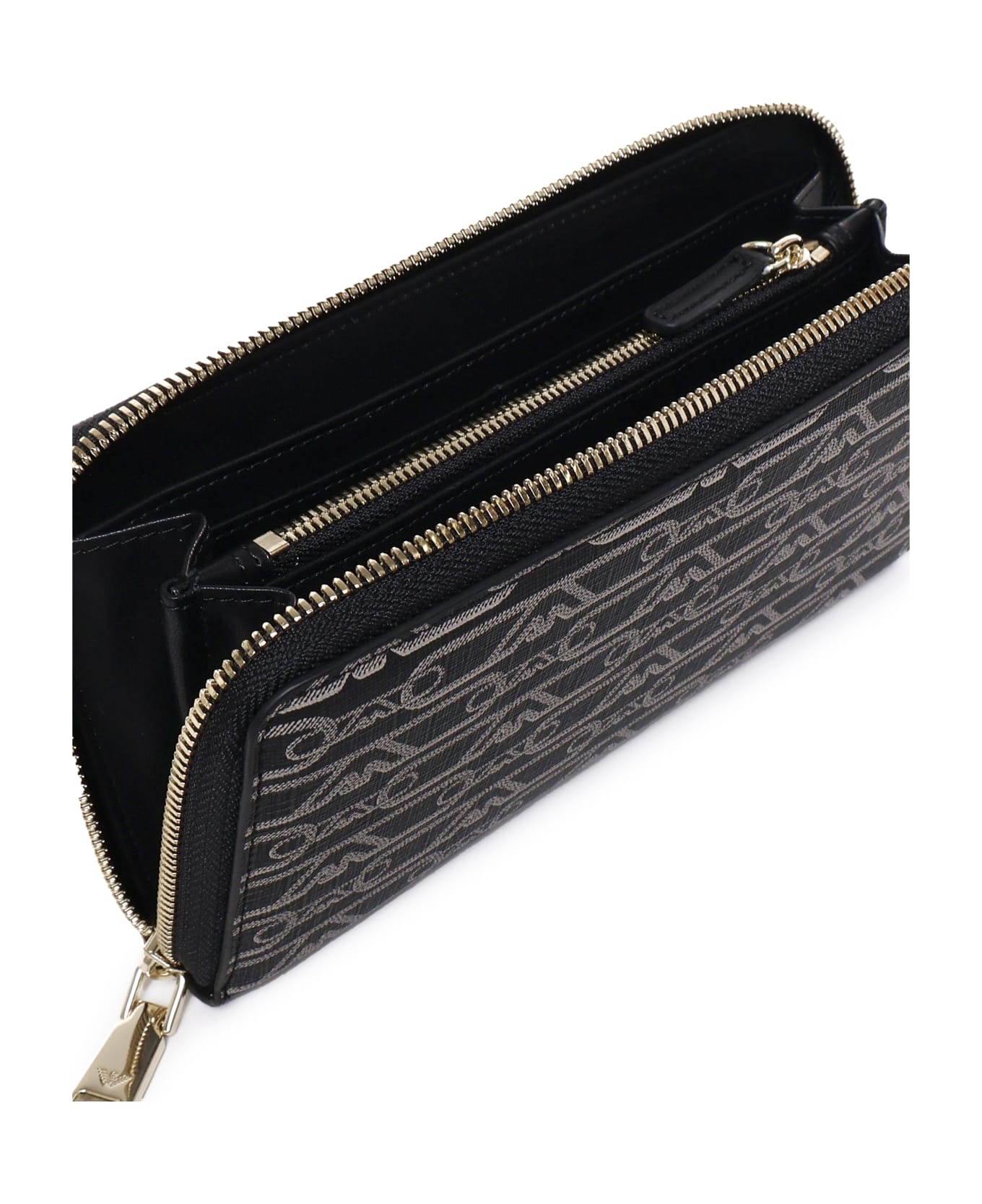 Zip Around Eagle All Over Wallet Emporio Armani - 4
