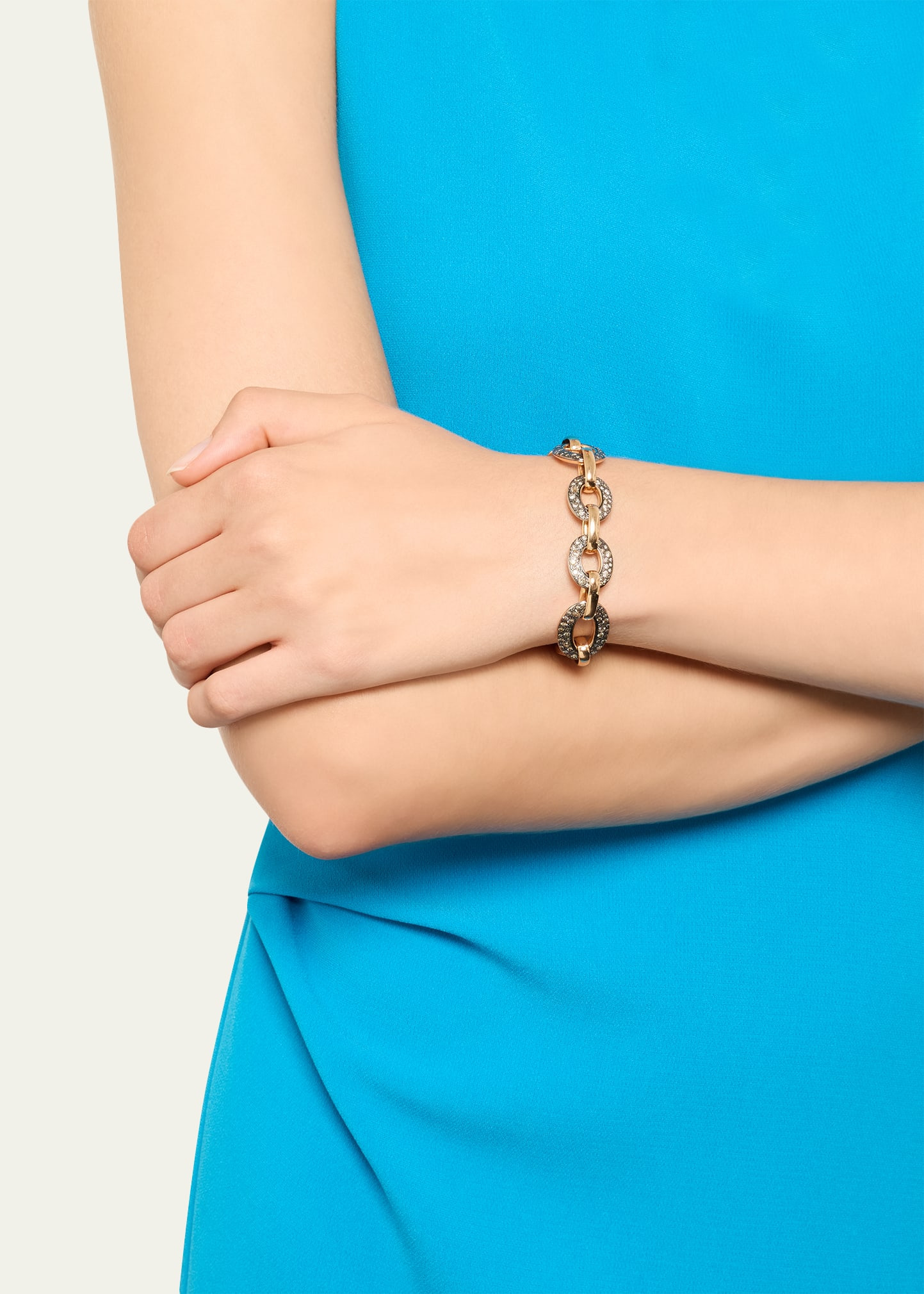 18K Catene Brown Diamond Link Bracelet - 2