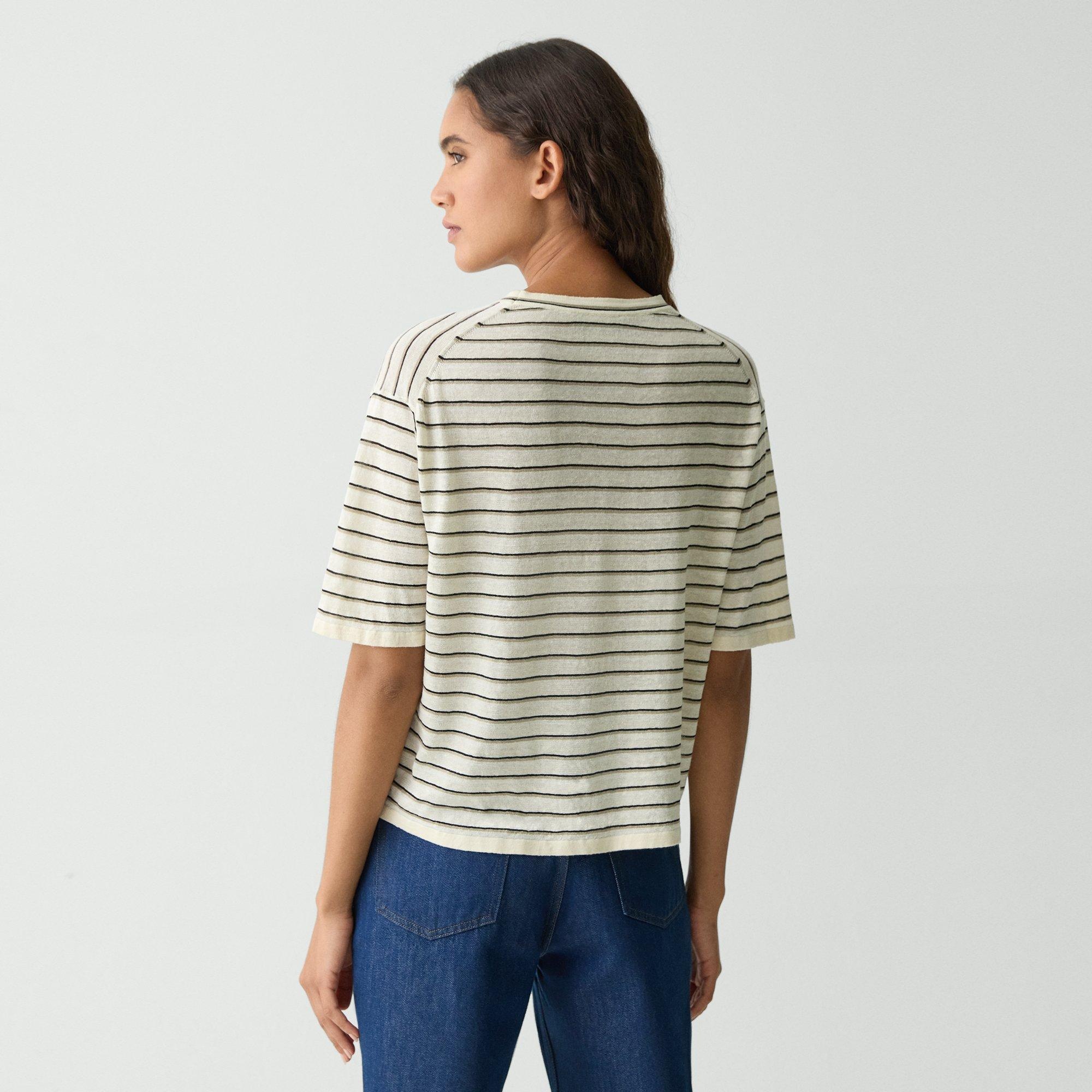 Boyfriend Tee in Linen-Blend - 4
