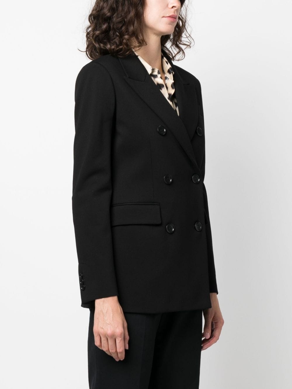 long-sleeved double-breasted blazer - 3