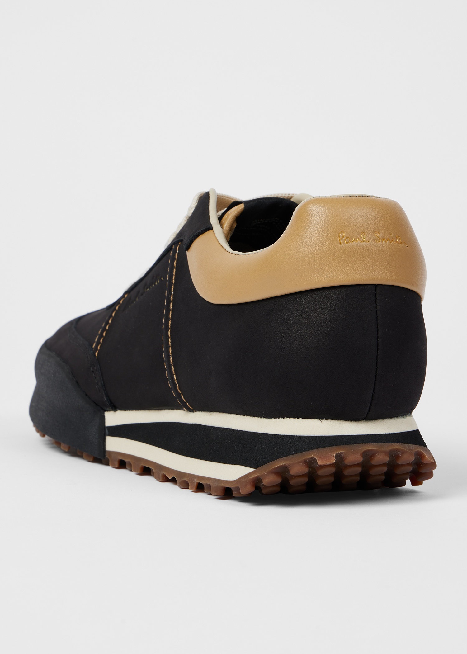 Black 'Gideon' Leather Trainers - 5